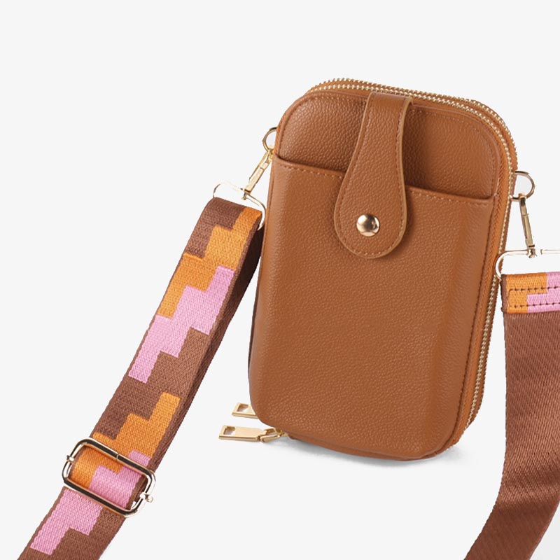 Double Compartment Crossbody Bag For Women Accordion Phone Bag