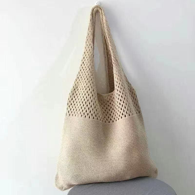 Tote Bag For Women Ethnic Style Wool Knitted Shoulder Bag