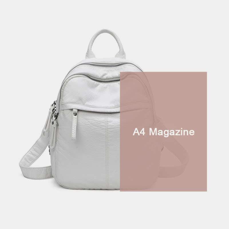 Soft Leather Backpack for Women Fashion Designer Travel Ladies Daypack