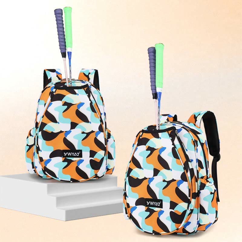 Badminton Backpack For Teens Floral Printing Sports Racket Bag