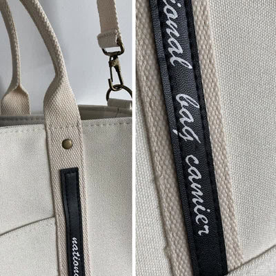 Laptop Tote Handbag Canvas Shoulder Bag Briefcase for Travel Office School