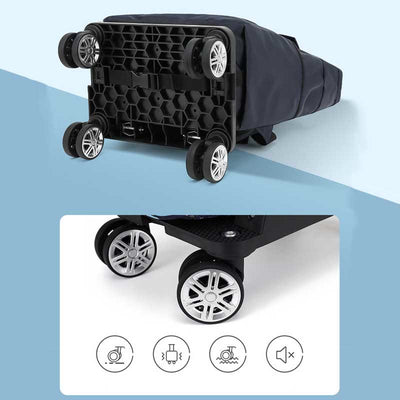 Rolling Tote For Short Travel Lightweight Pull Rod Shopping Handbag