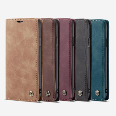 Leather Phone Case Phone Bag for iPhone Samsung with Card Holder Banknote Pocket