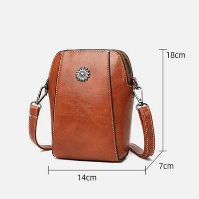 Soft Leather Phone Bag For Lady Crossbody Mini Bag