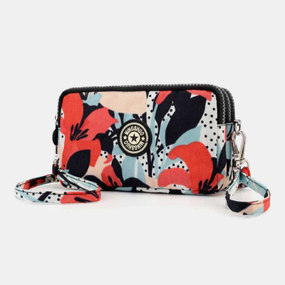 3 Zip Mini Crossbody Bag Lightweight Cellphone Wallet Long Wristlet Purses