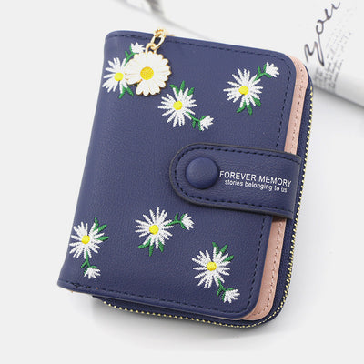 Cute Embroidery Wallet With Coin Purse