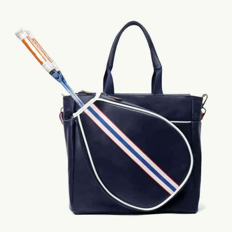 Padel Tennis Racket Bag Minimalist Leather Hand Held Sports Tote