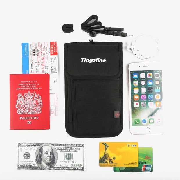 Waterproof RFID Blocking Travel Wallet Passport Holder Small Crossbody Purse