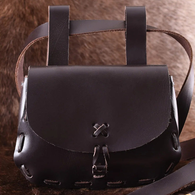Medieval Leather Bag Pouch Portable Coin Purse Belt Holster Waist Bag
