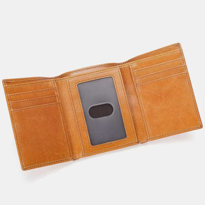 Personalized Wallet for Men Slim Trifold Front Pocket Leather Wallet