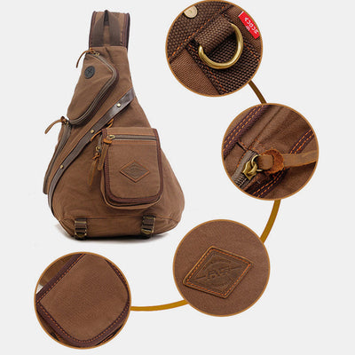 Large Capacity Retro Sling Bag Messenger Bag
