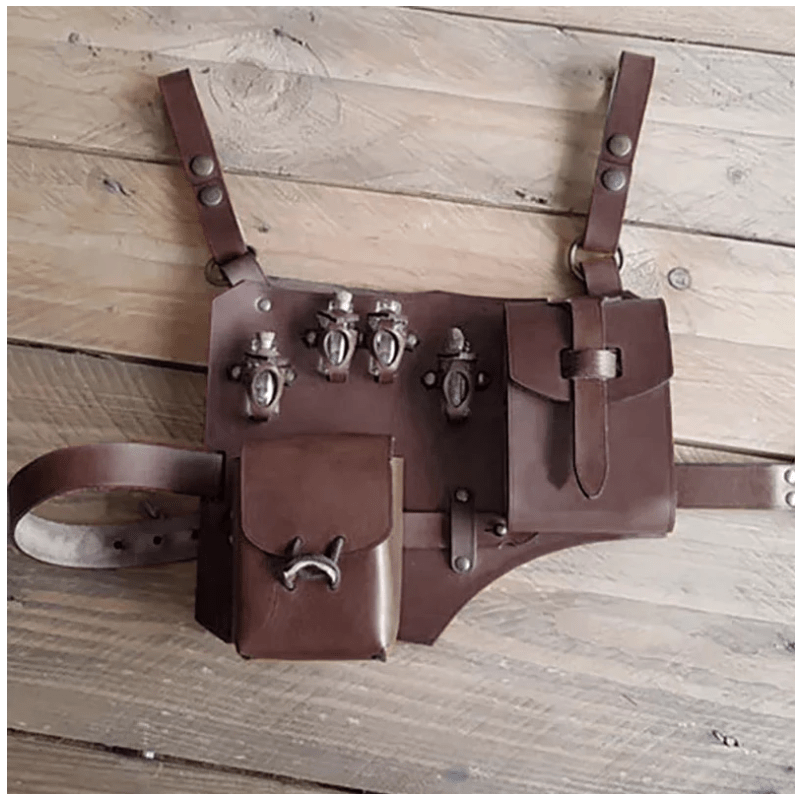 Waist Bag For Women Outdoor Camping Costume Leather Hip Bag