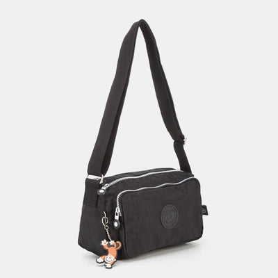 Crossbody Purses for Women Triple Zip Lightweight Nylon Shoulder Bag