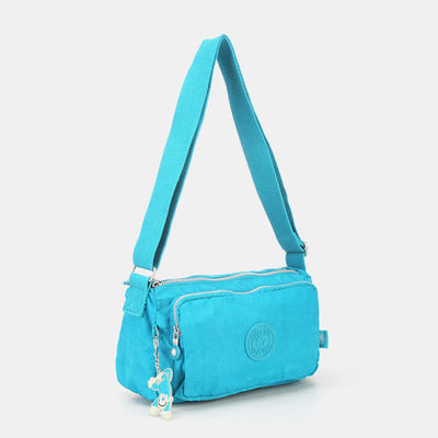 Crossbody Purses for Women Triple Zip Lightweight Nylon Shoulder Bag