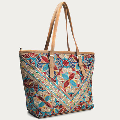 Tote Bag For Women Large Ethnic Style Pattern Printing Bag