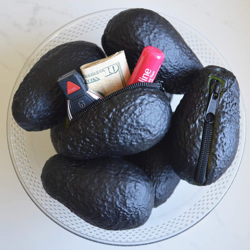 Creative Coin Purse Vivid Cartoon Avocado Shape Wallet Pouch