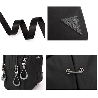 Double Layer Nylon Small Womens Mens Crossbody Bag Waterproof Lightweight Purse