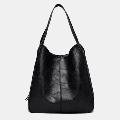Large Capacity Simply Fashion Shoulder Bag Triple Layer Hobo Bag