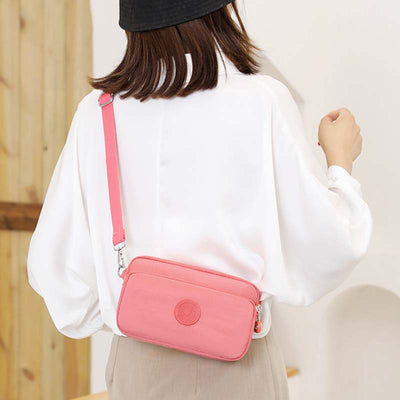 Functional Multi Pocket Crossbody Bag Women Lightweight Shoulder Bag Purse
