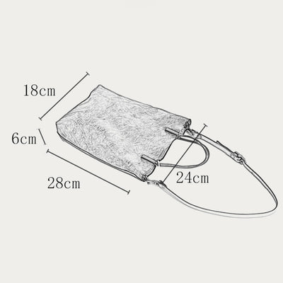 Handmade Crossbody Bag For Women Retro Simple Texture Shouder Bag