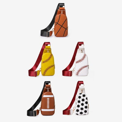 Sling Bag For Women Outing Sports Printing Leather Crossbody Bag