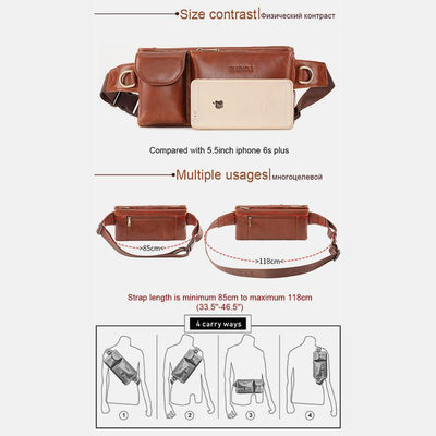 Vintage Multi-Carry Genuine Leather Sling Bag