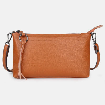 Genuine Leather Tassel Shoulder Crossbody Bag