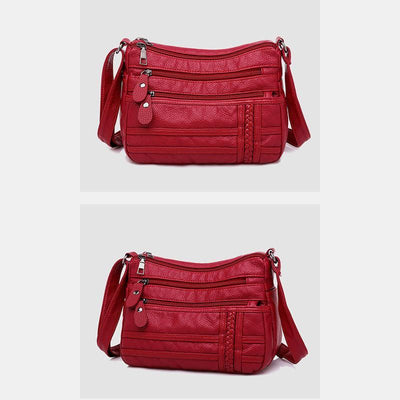 Multi-pocket Solid Crossbody Bag
