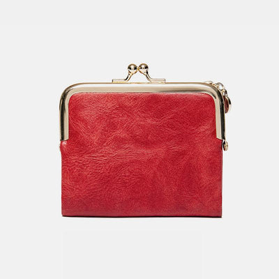 Multifunctional Bifold Vintage Kiss Lock Coin Purse