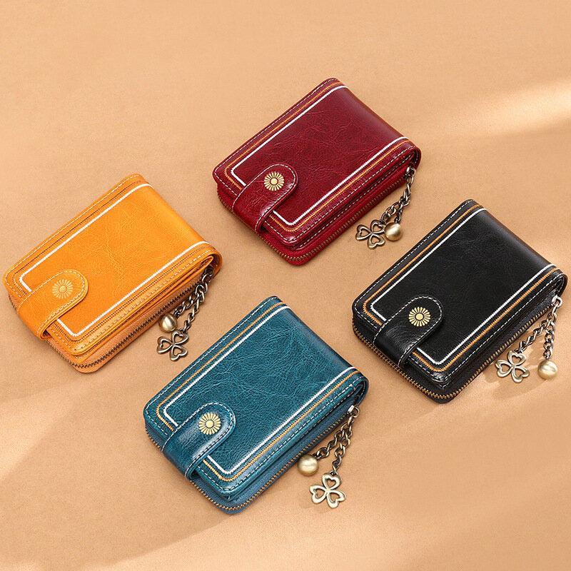 Genuine Leather RFID Multi-Slots Wallet Purse