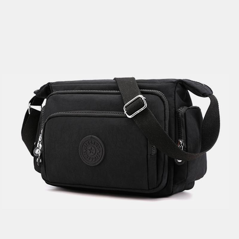 Waterproof Multi-Pocket Solid Crossbody Bag