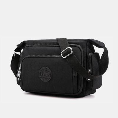 Waterproof Multi-Pocket Solid Crossbody Bag