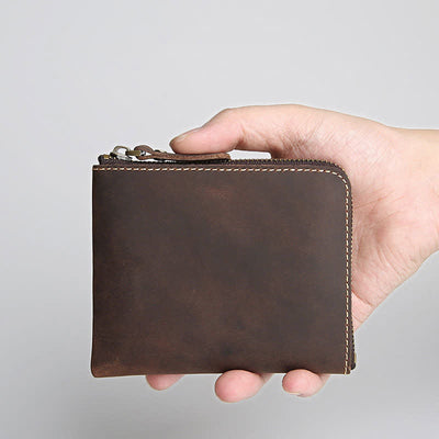 Genuine Leather Coin Purse Mini Pouch Change Wallet for Men Women