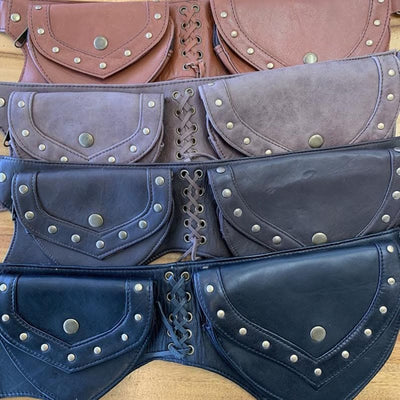 Waist Bag For Women Vintage Outdoor Sports Riveted Belt Bag
