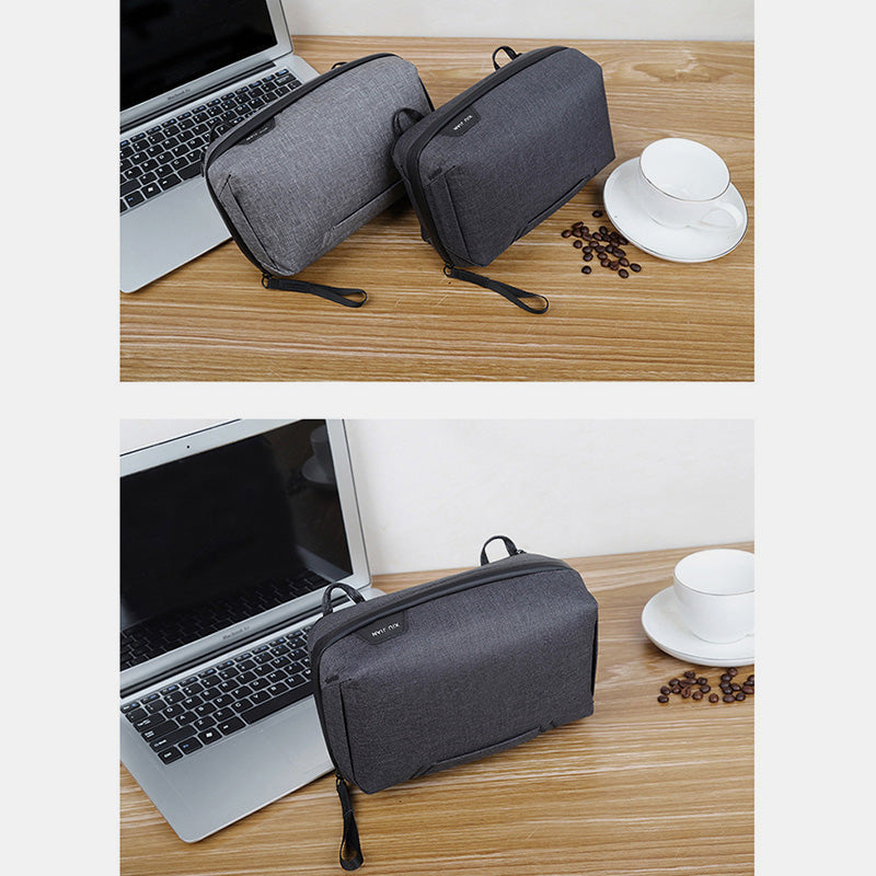 Lightweight Multi-Slot Zipper Storage Pouch Portable Electronics Organizer Makeup Bag