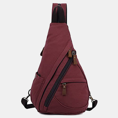 Casual Travel Canvas Sling Bag Daypack Shoulder Backpack For Women Men