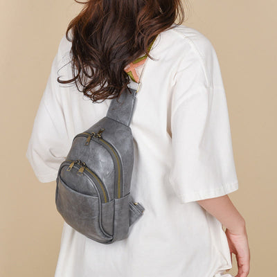 Sling Bag For Women Daily Use Retro Soft Leather Bag