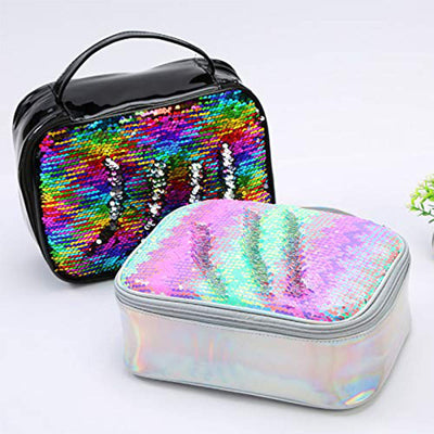 Lunch Bag For Children Glitter Heart Pattern Insulated Bag