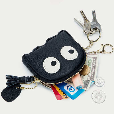 Cute Coin Purse for Women Girls Genuine Leather Change Pouch Wallet