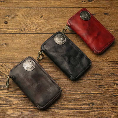 Leather Wallet For Men Waist Wear Multi Functional Key Purse