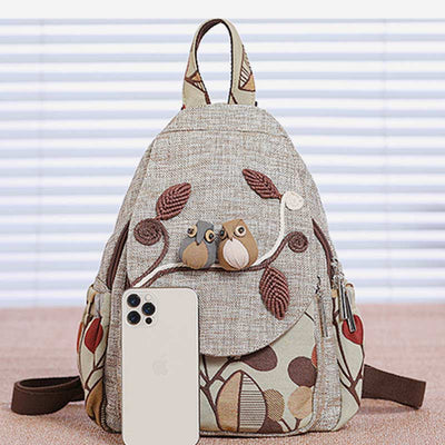 Large Capacity Ethnic Style Printing Backpack