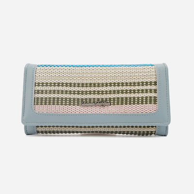 Creative Woven Purse For Women Large Capacity Colorful Wallet
