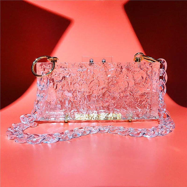 Crystal Ice Purses Clutch for Women Acrylic Clasp Evening Handbag