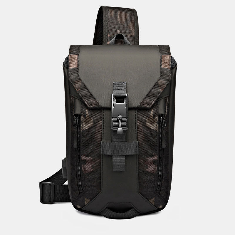 Water-Resistant Sling Bag With USB Charging Port