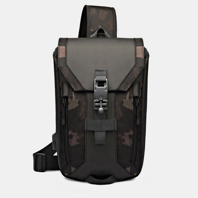 Water-Resistant Sling Bag With USB Charging Port
