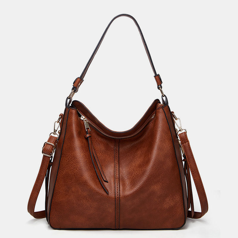 Solid Color Vintage Large Tote