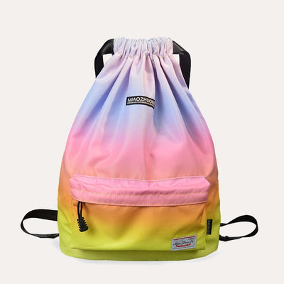 Large Capacity Waterproof Drawstring Nylon Backpack for Sport Swimming Yoga