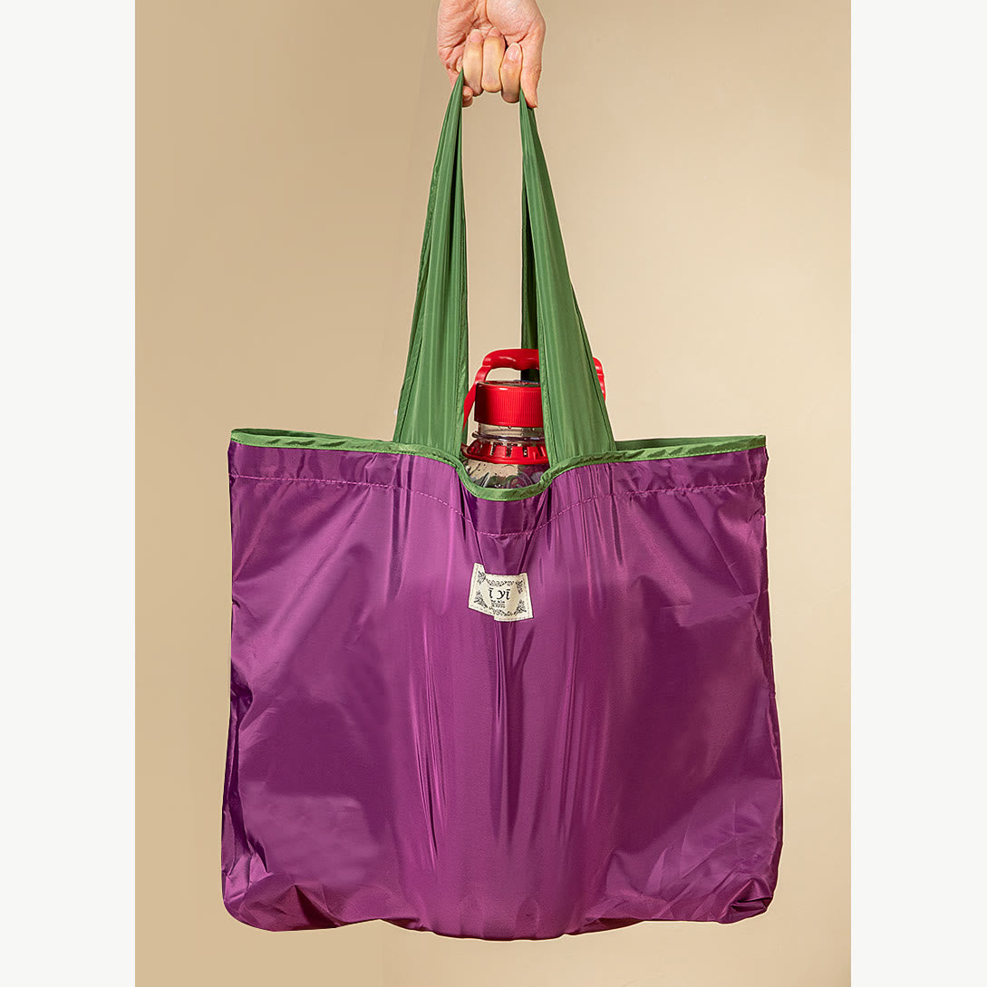 Shopping Tote For Women Large Capacity Drawstring Foldable Shoulder Bag