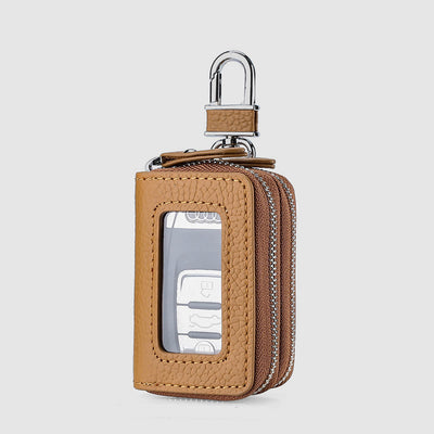 Storage Bag For Men Vintage Cowhide Leather Car Key Bag