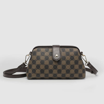 Crossbody Bag For Women Business Vintage Mixed Color Clip Bag